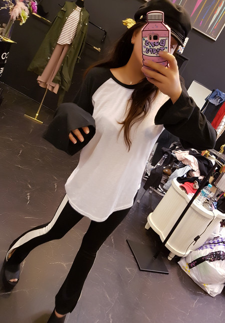 New Women's Pants Track Span Side Line Color Bo