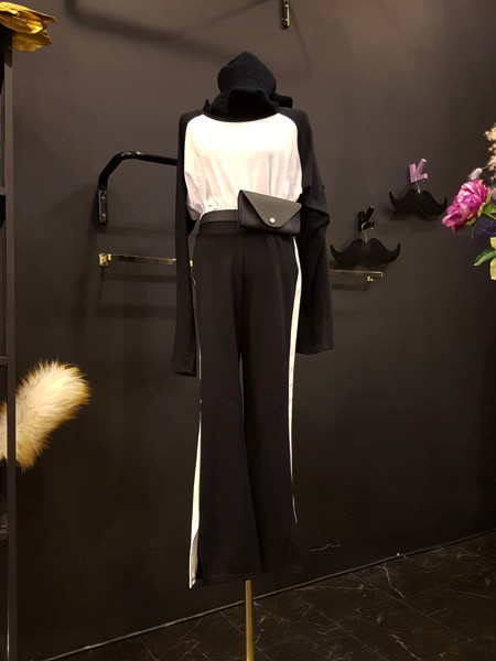 New Women's Pants Track Span Side Line Color Bo