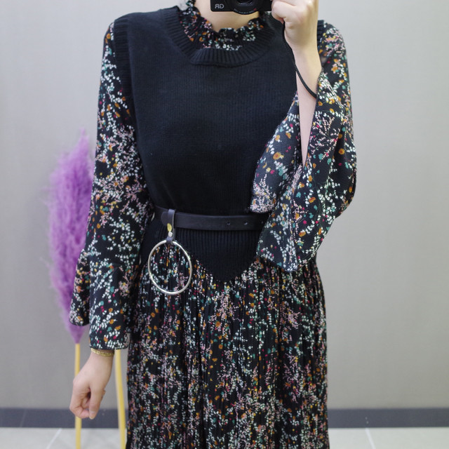 New Women Dress Flower One-piece Vest Coat Women T