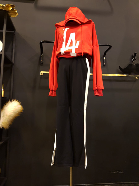 New Women's Pants Track Span Side Line Color Bo