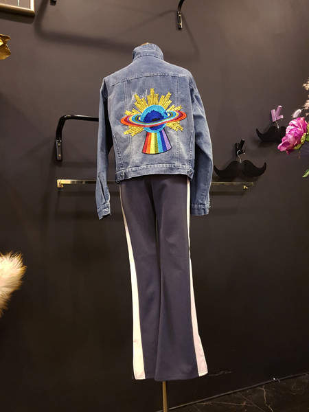 New Women's Pants Track Span Side Line Color Bo