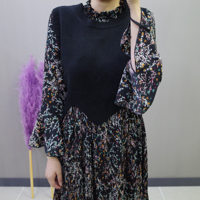 New Women Dress Flower One-piece Vest Coat Women T