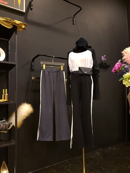 New Women's Pants Track Span Side Line Color Bo