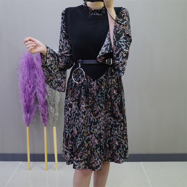 New Women Dress Flower One-piece Vest Coat Women T