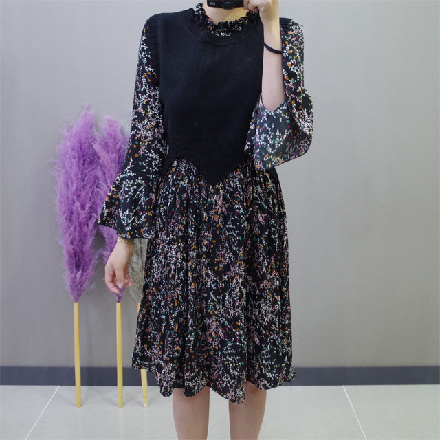 New Women Dress Flower One-piece Vest Coat Women T