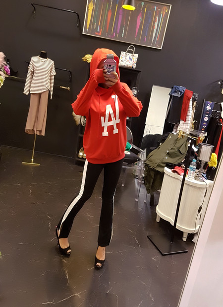 New Women's Pants Track Span Side Line Color Bo