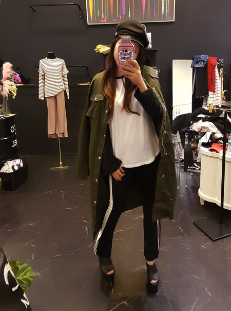 New Women's Pants Track Span Side Line Color Bo