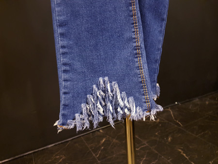 Korea Jeans Pants Washing Hem Hemming Surgery Span