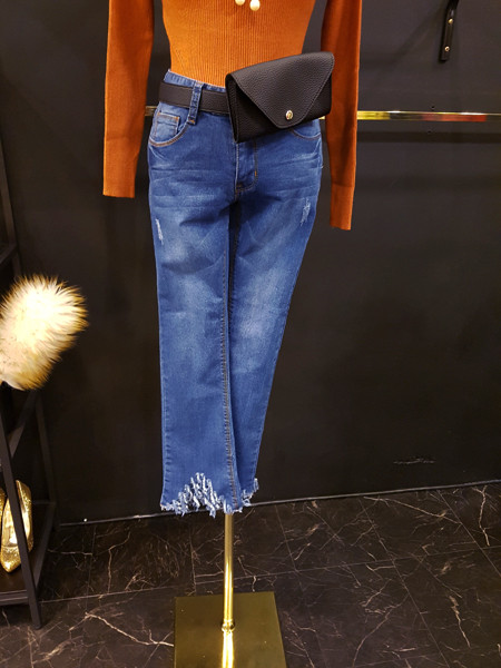 Korea Jeans Pants Washing Hem Hemming Surgery Span