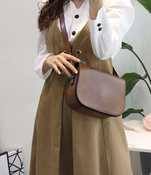 New Three Way Mini Leather Leather Back Brown Bag 