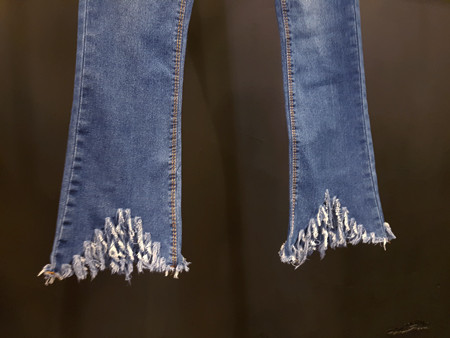 Korea Jeans Pants Washing Hem Hemming Surgery Span