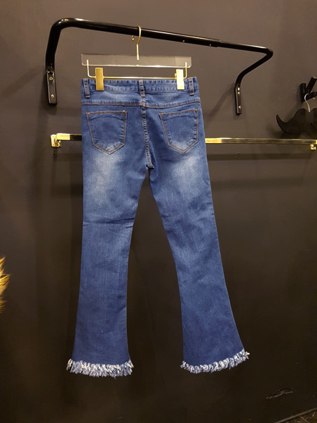 Korea Jeans Pants Washing Hem Hemming Surgery Span