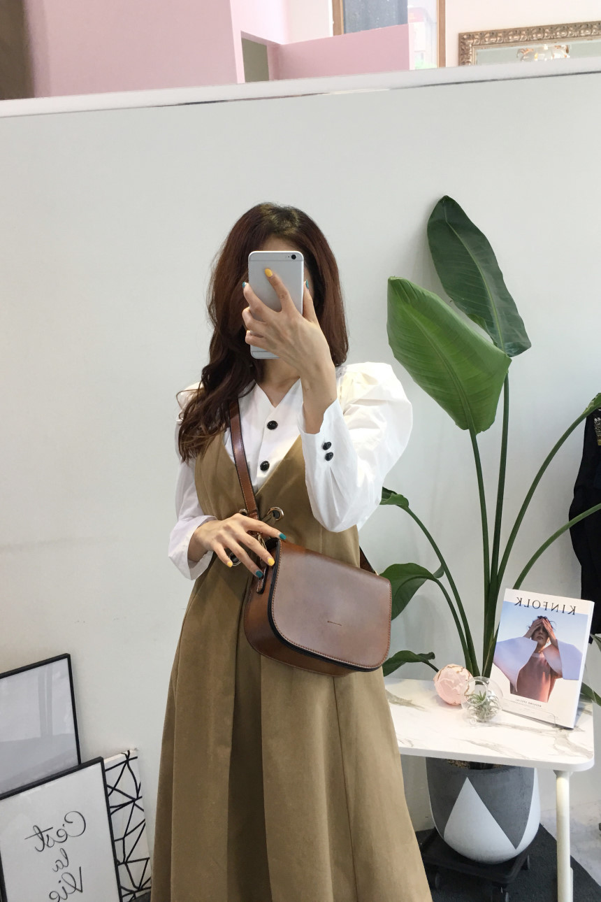 New Three Way Mini Leather Leather Back Brown Bag 