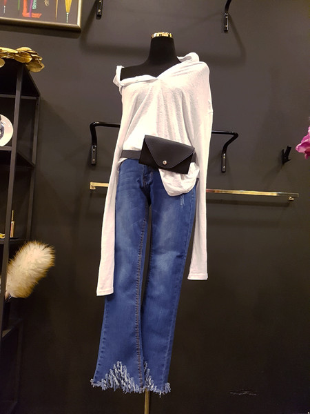 Korea Jeans Pants Washing Hem Hemming Surgery Span