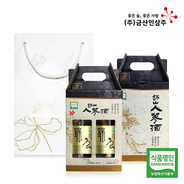 푸드윈도 : 네이버쇼핑 금산인삼주 수삼단본 375ml 2병 43%