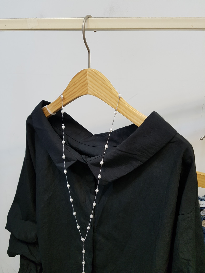 Sleeveless pleated shirring collar shirt blouse