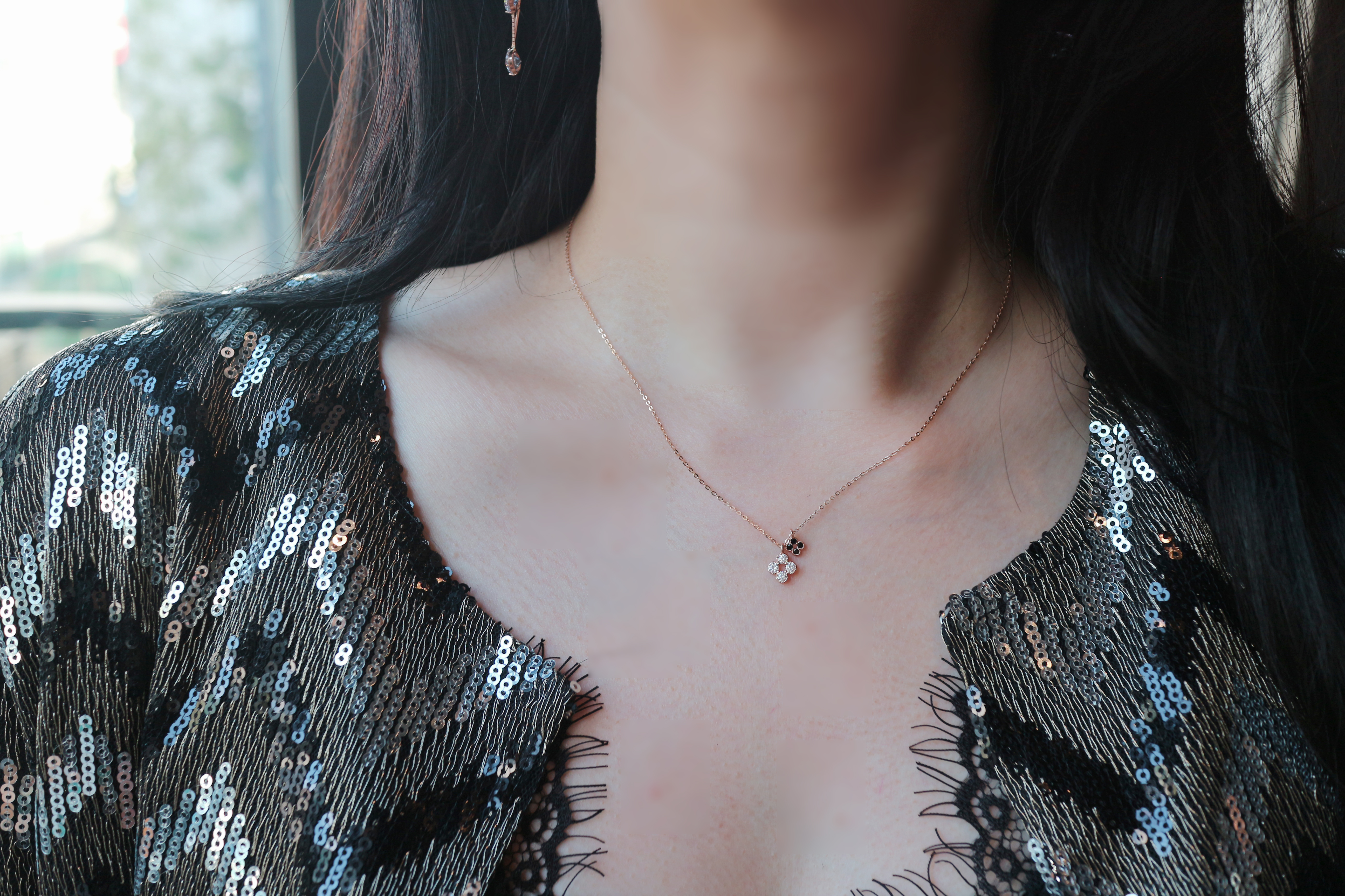 Clover Necklace Feminine charms 30s 14k gifts Four