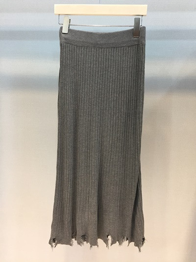 Long-sleeved knit long skirt 20 women's name by
