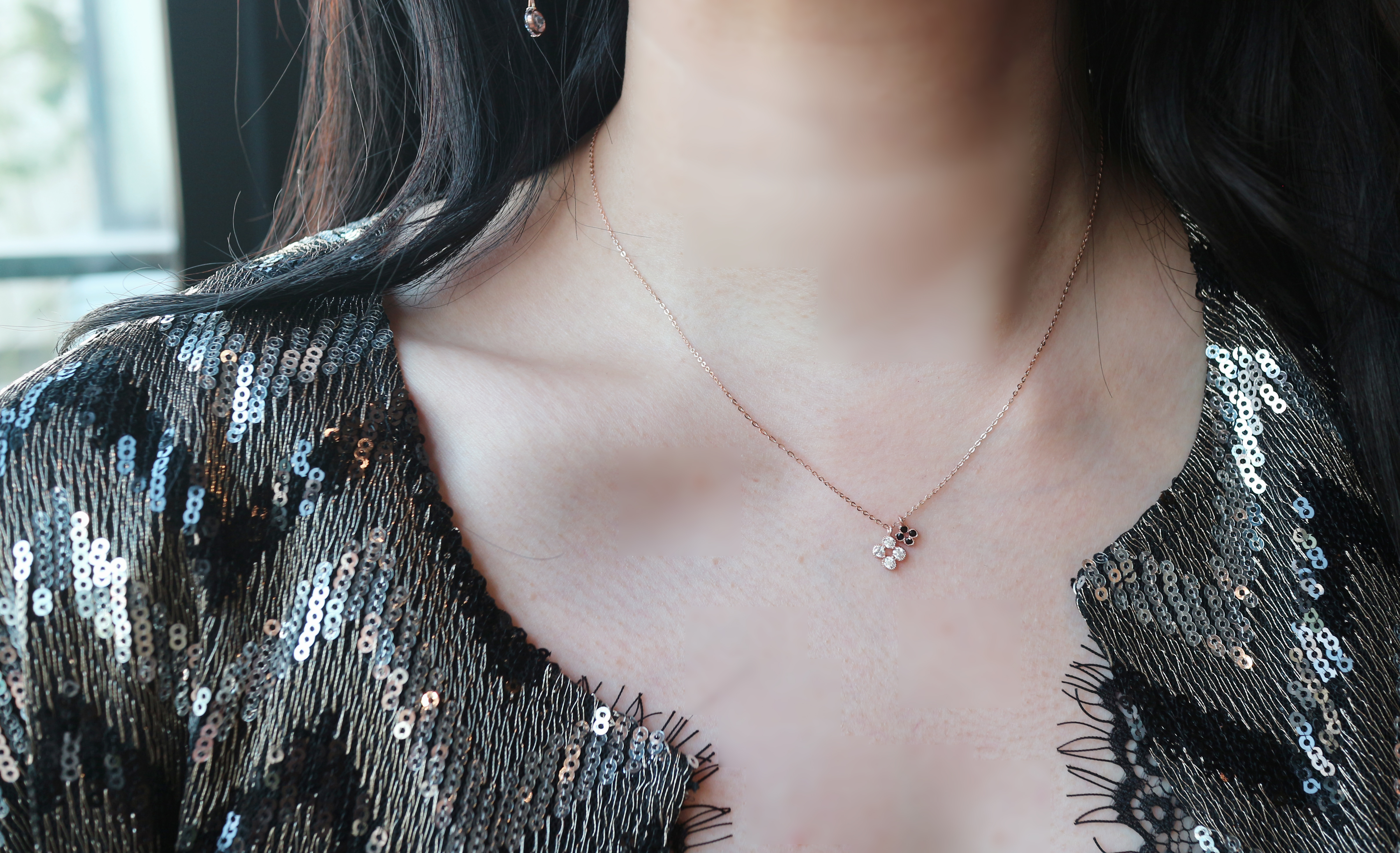 Clover Necklace Feminine charms 30s 14k gifts Four