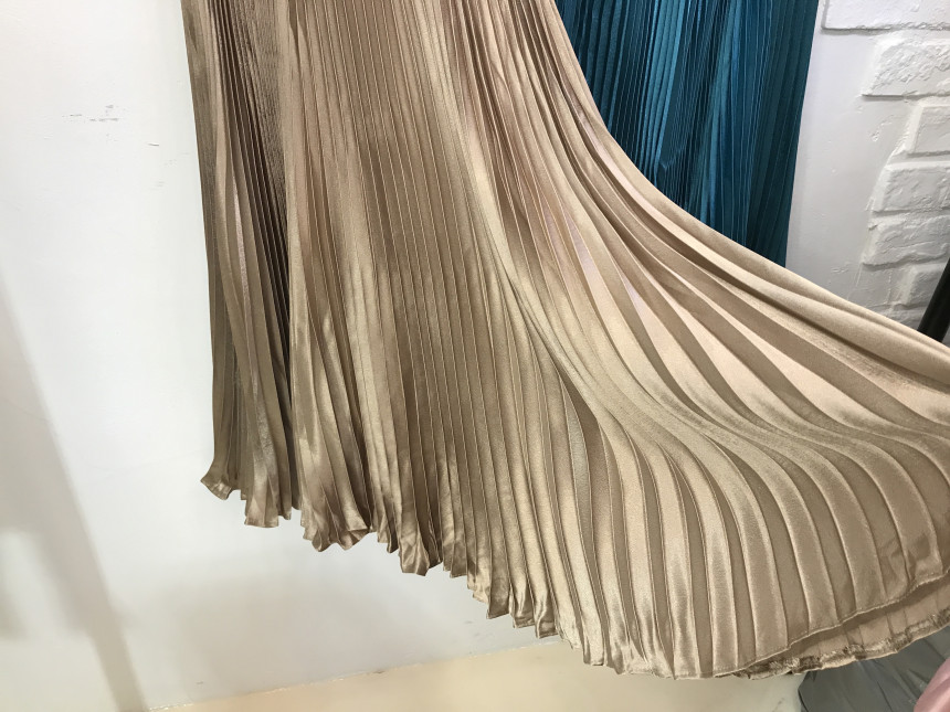 Special glam wrinkle Long skirt 6col pit This pret