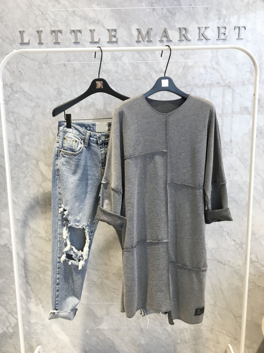 basic Uncontracted Round T-Shirt One Piece Plain R