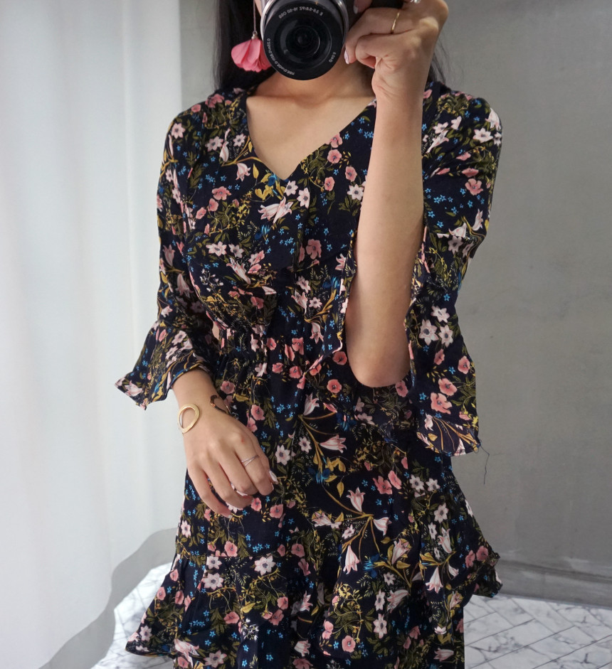 New Women Dress Autumn Statue Flower Cangkuan Unba