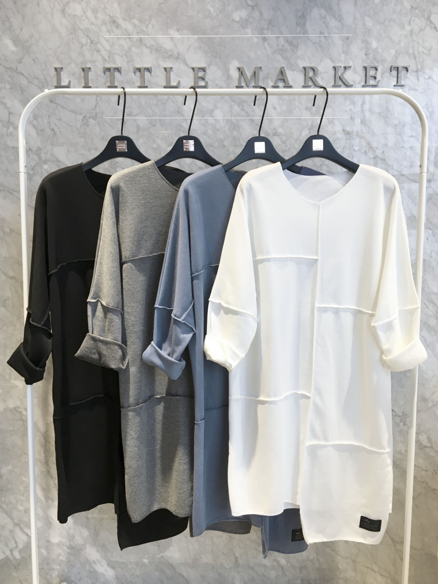 basic Uncontracted Round T-Shirt One Piece Plain R