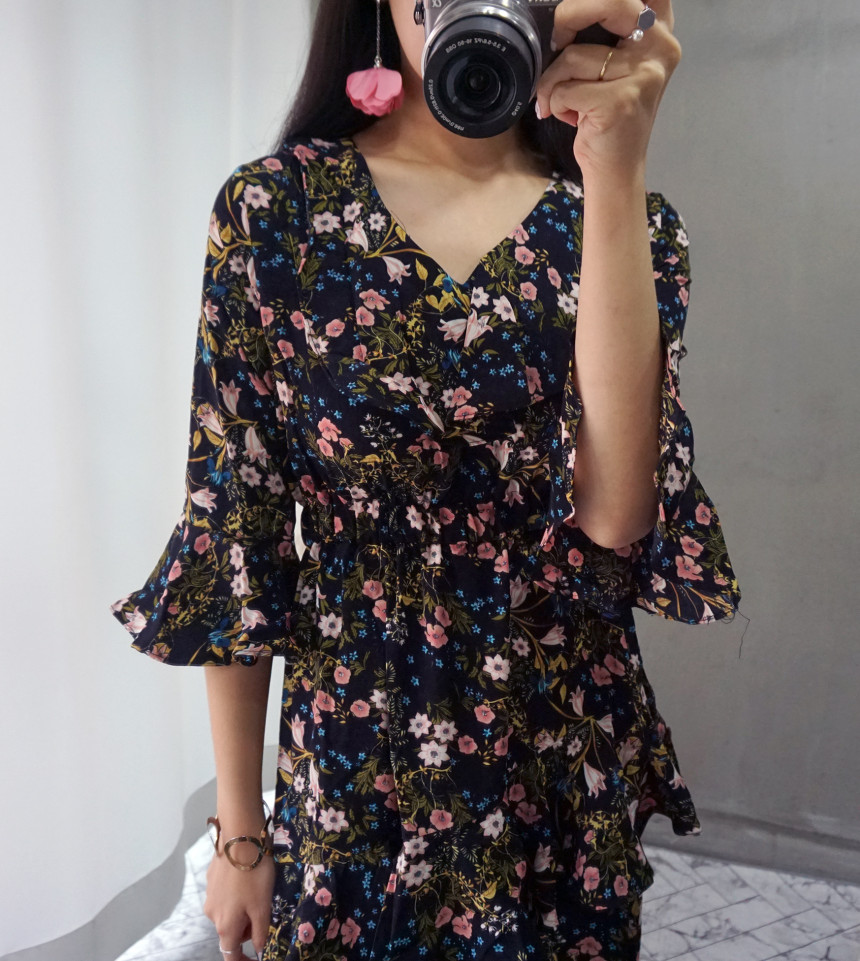 New Women Dress Autumn Statue Flower Cangkuan Unba