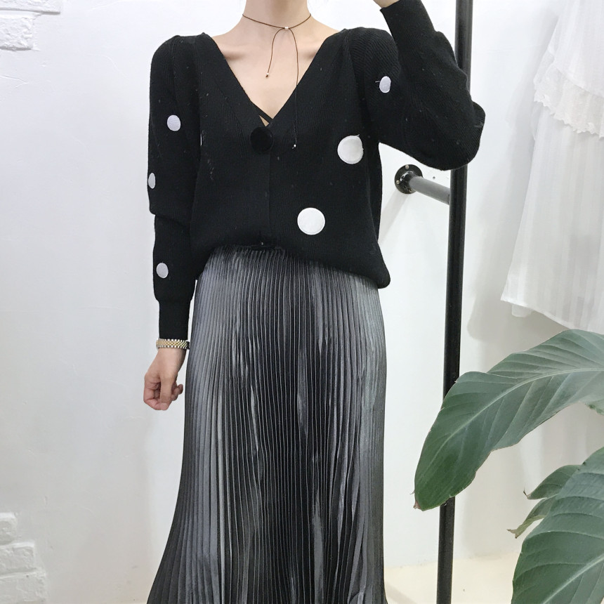 Special glam wrinkle Long skirt 6col pit This pret