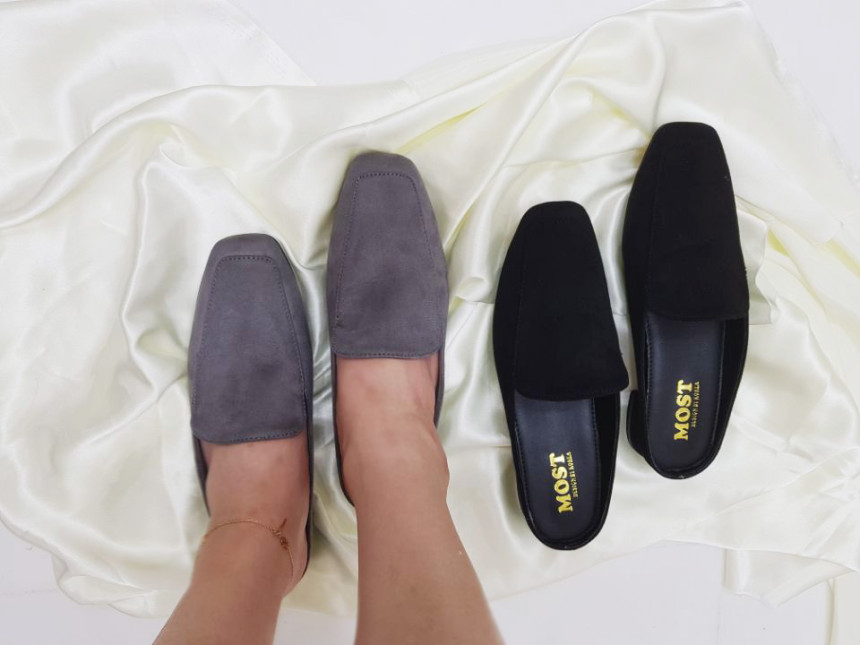 New suede slippers blotter ootd casual flat shoes 