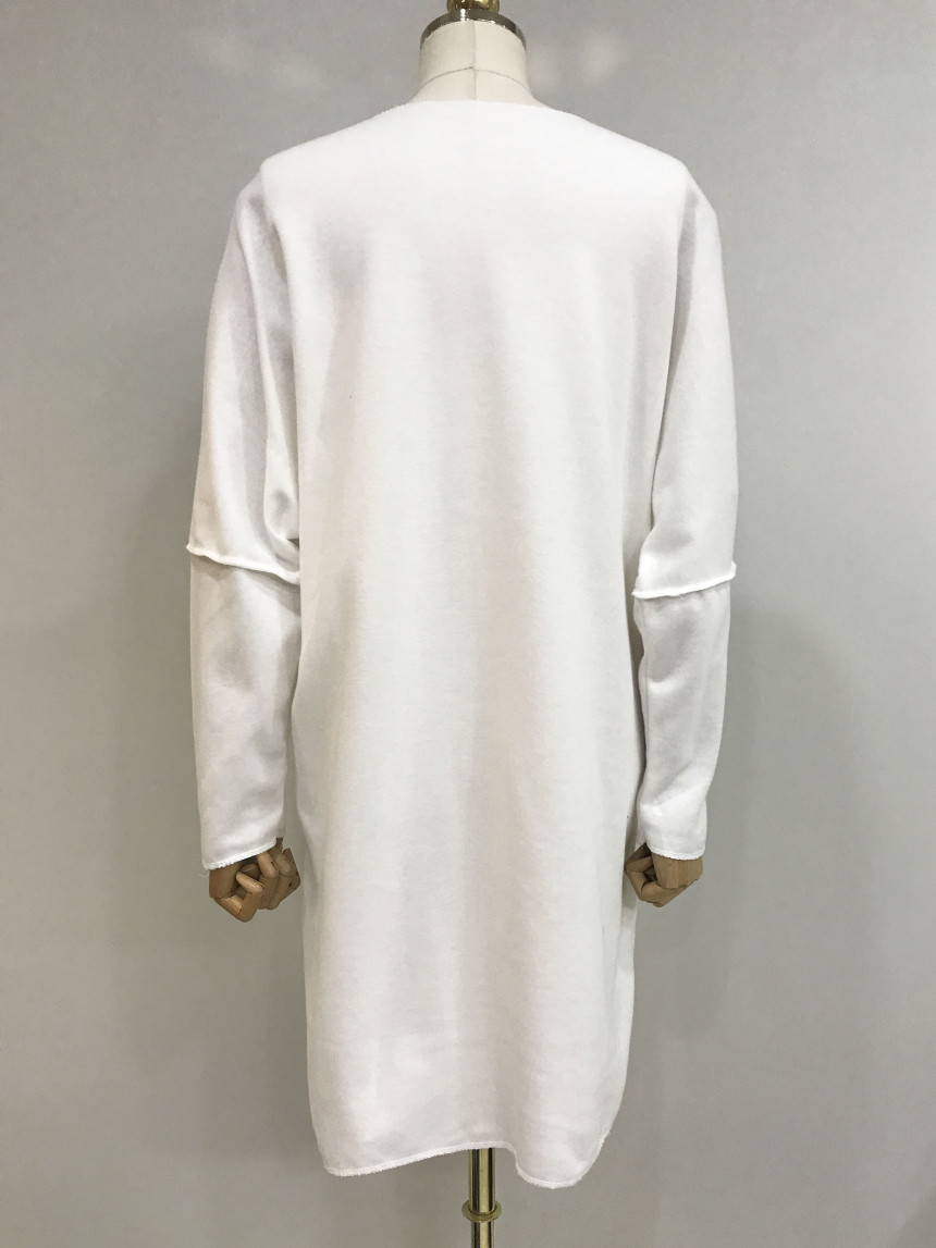 basic Uncontracted Round T-Shirt One Piece Plain R