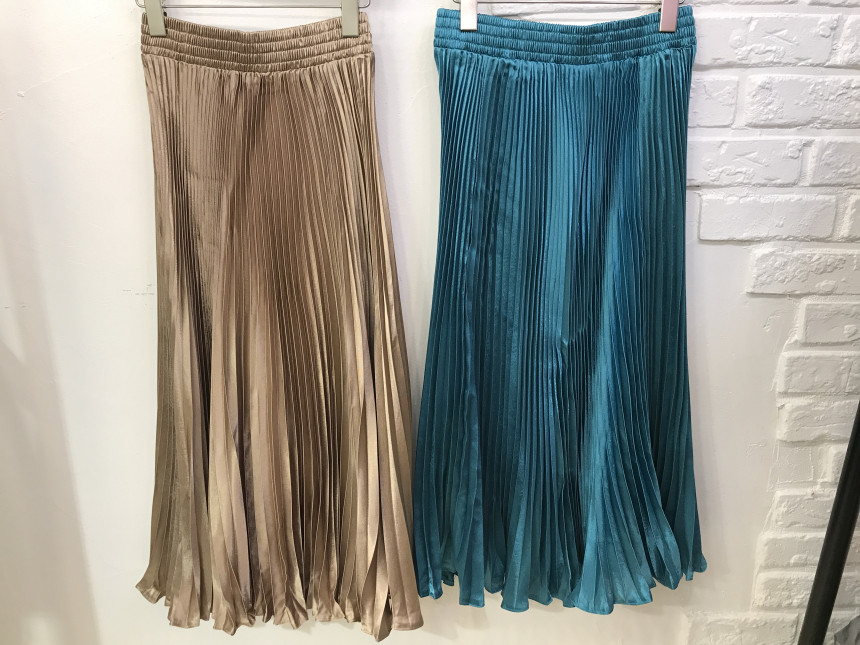 Special glam wrinkle Long skirt 6col pit This pret