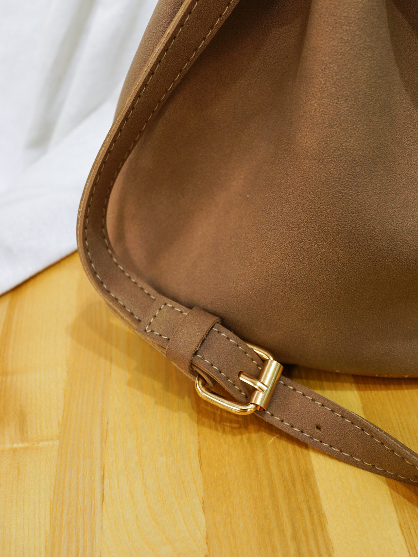 New suede mini bucket 4color kitsch bag casual coo