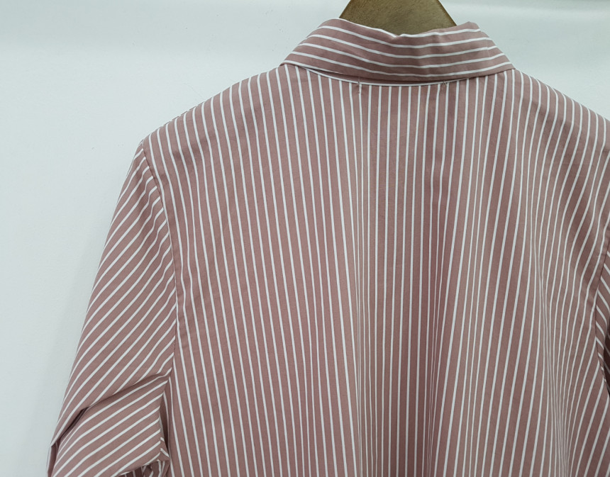 New Modern Striped Shirt Dress Black, Pink Nome Co