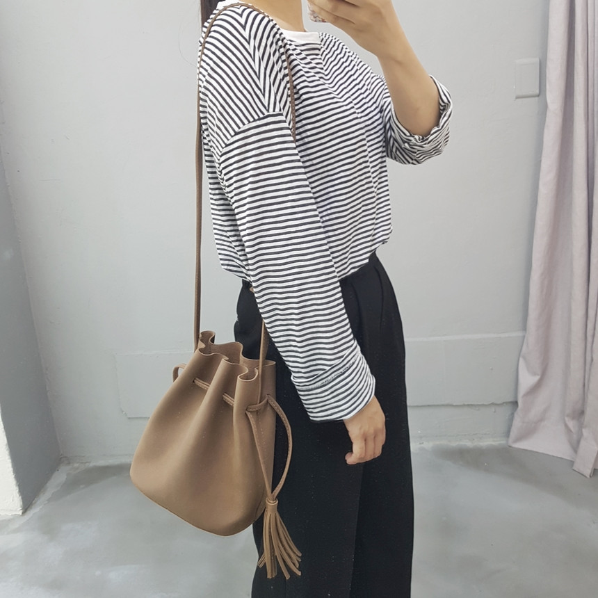 New suede mini bucket 4color kitsch bag casual coo