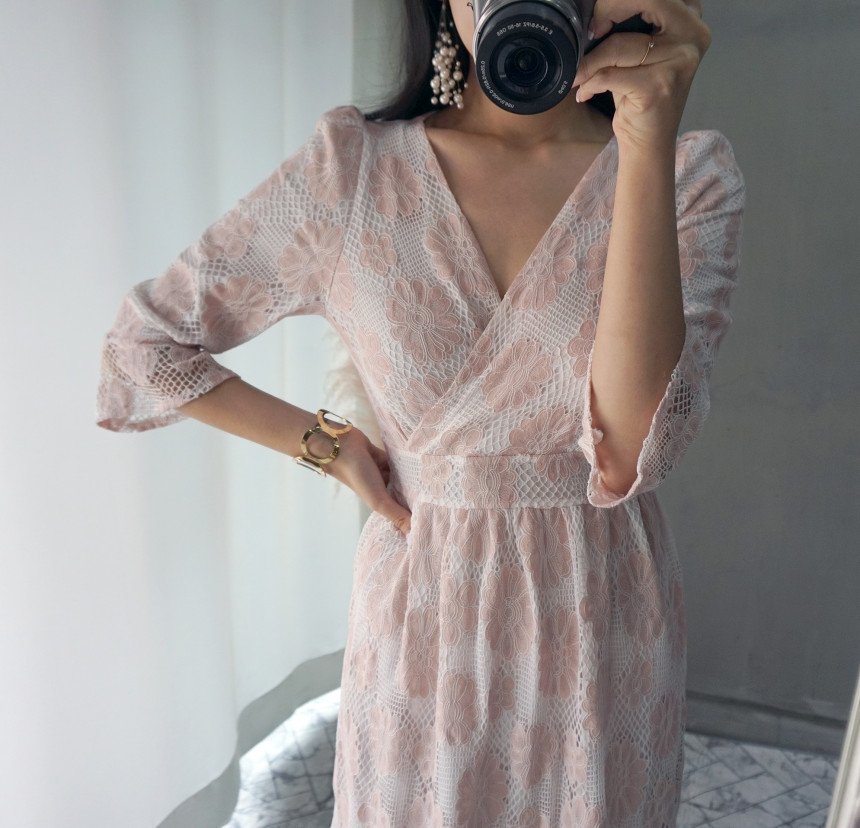 New Women Dress Autumn New Flower Dresses Maxi Lon