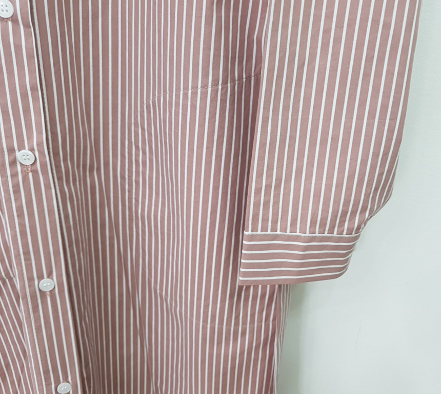 New Modern Striped Shirt Dress Black, Pink Nome Co