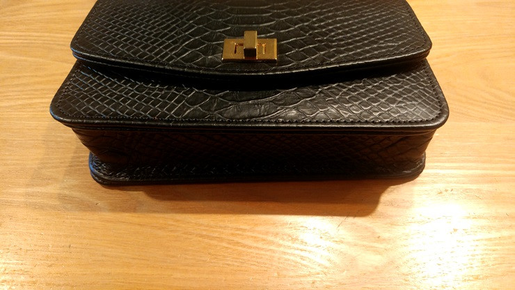 New Concheria natural cowhide mini chain back Gold