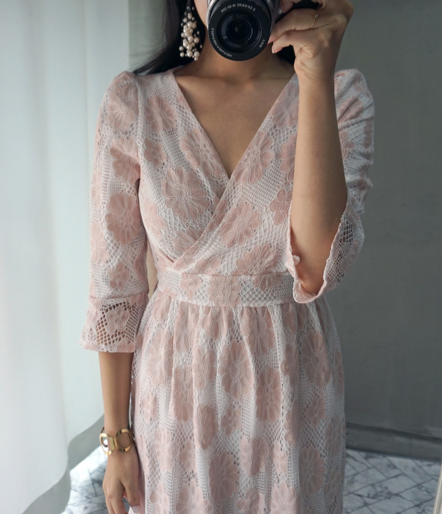 New Women Dress Autumn New Flower Dresses Maxi Lon