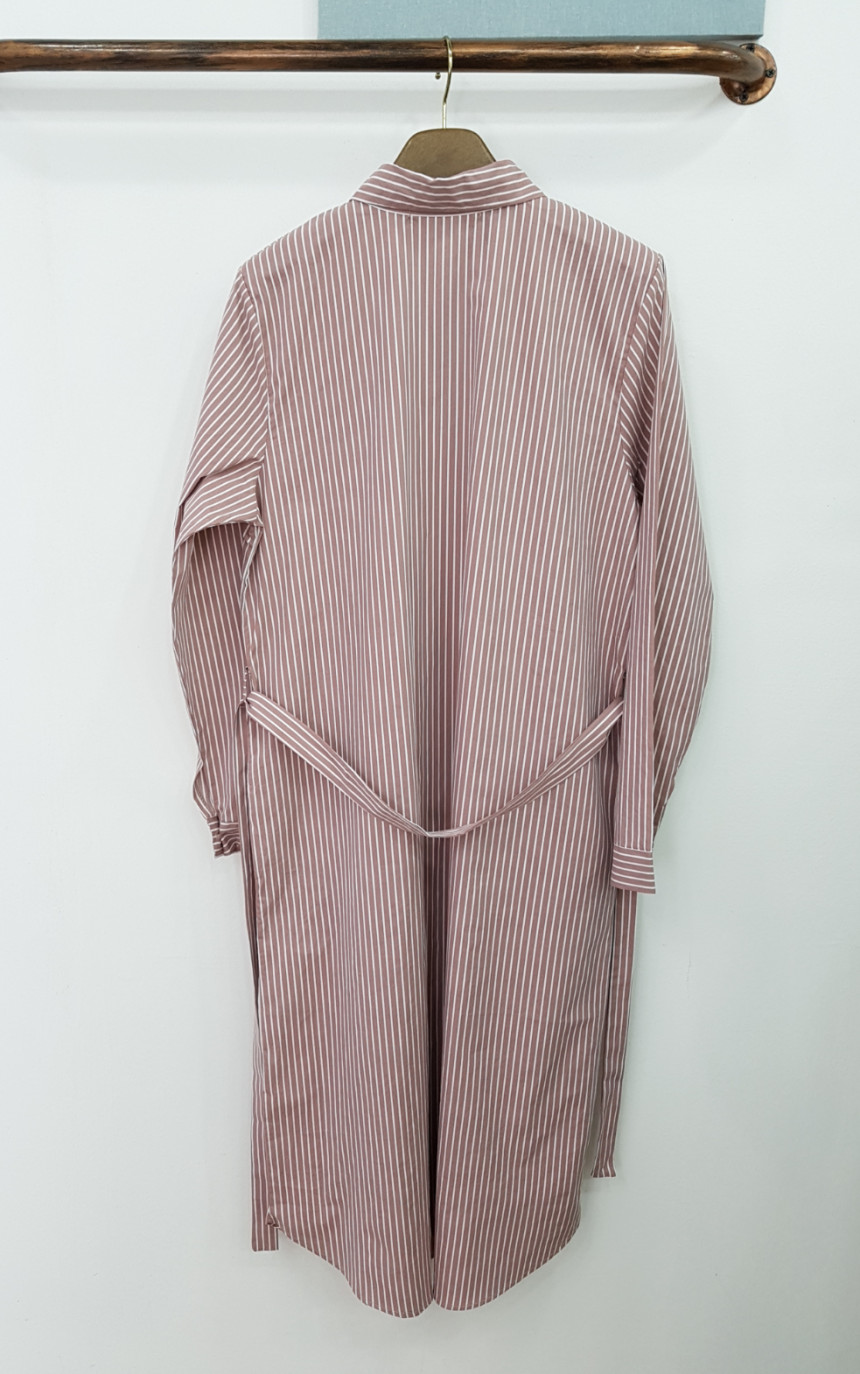 New Modern Striped Shirt Dress Black, Pink Nome Co