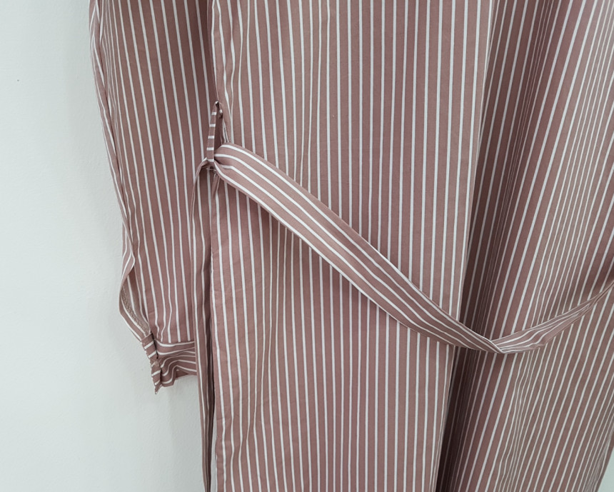 New Modern Striped Shirt Dress Black, Pink Nome Co