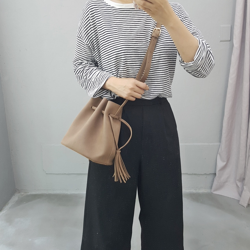 New suede mini bucket 4color kitsch bag casual coo