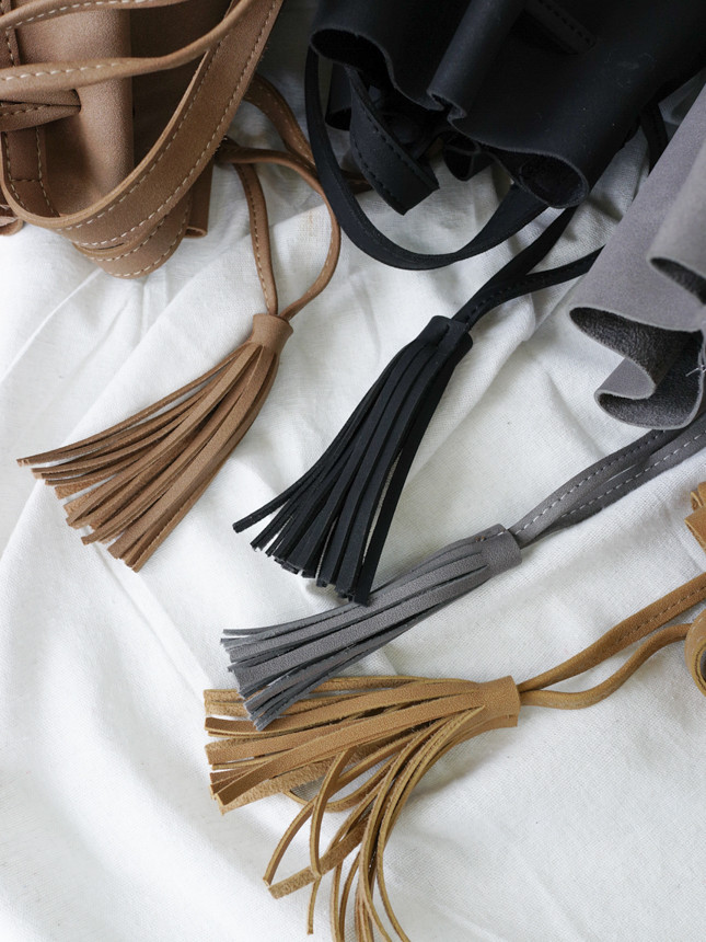 New suede mini bucket 4color kitsch bag casual coo