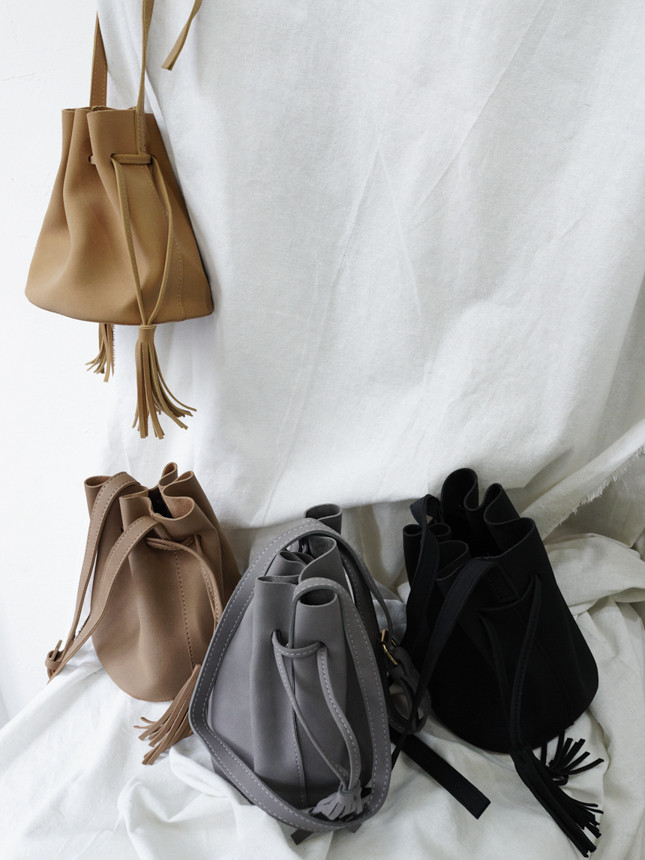 New suede mini bucket 4color kitsch bag casual coo