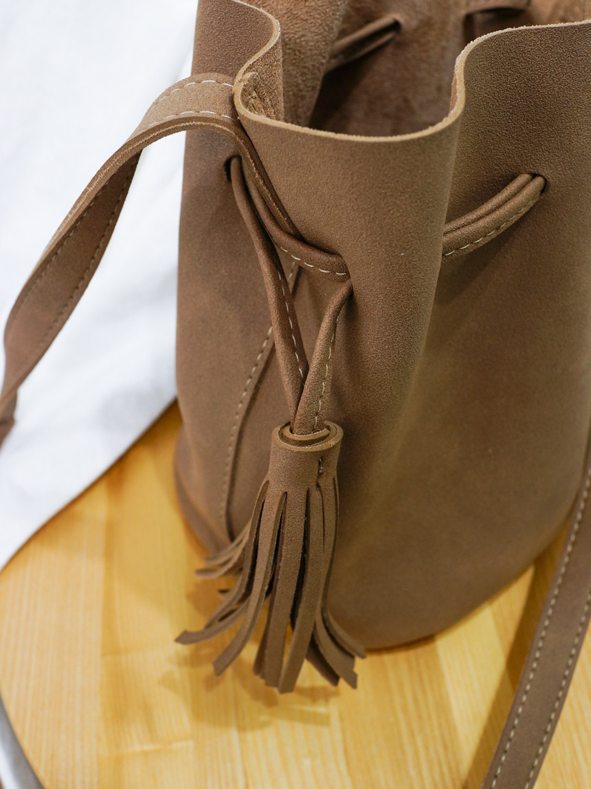New suede mini bucket 4color kitsch bag casual coo