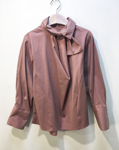 NEW FASHION LADY GIRL Blouse bowta scarf pink