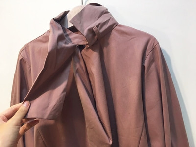 NEW FASHION LADY GIRL Blouse bowta scarf pink