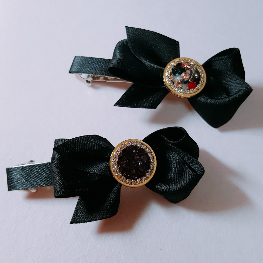 Hair Accessories Swirl ribbon pin 2color LKJ0680 c