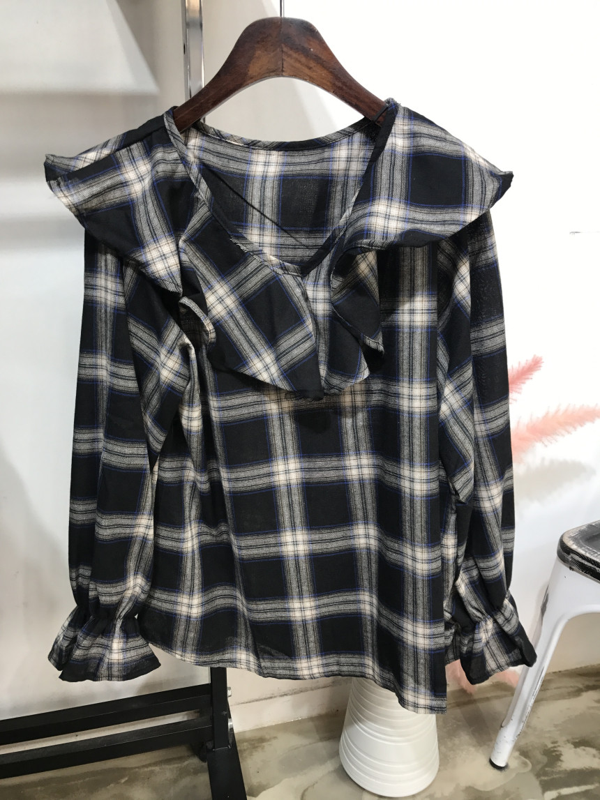 Women Blouses Jw JUJU Check Blouse