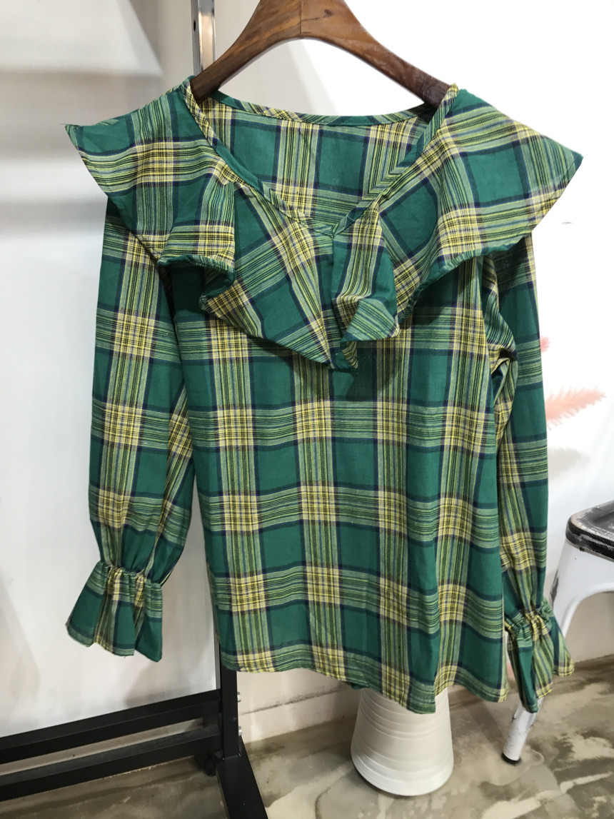 Women Blouses Jw JUJU Check Blouse